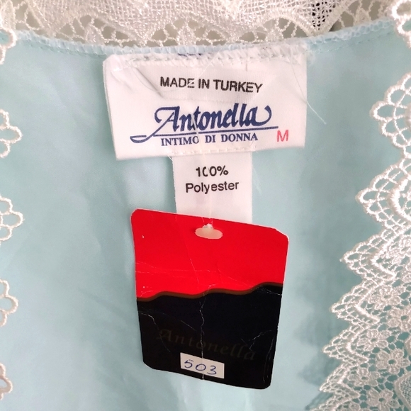 Blue Satin Kimono Robe - Picture 3 of 3